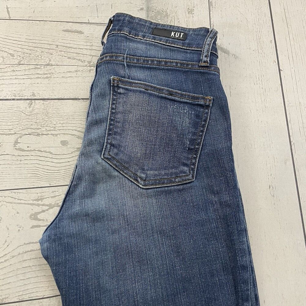 Kut from the Kloth Women's Size 0 Blue Toothpick Skinny Stretch Denim Jeans